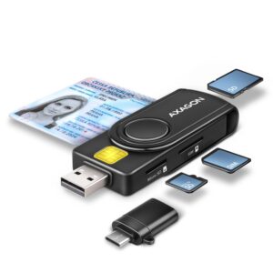 CARD READER USB-C+USB2.0 4SLOT/SMARTCARD CRE-SMP2A AXAGON  CRE-SMP2A 8595247906953
