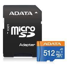 MEMORY MICRO SDXC 512GB W/AD./AUSDX512GUICL10A1-RA1 ADATA  AUSDX512GUICL10A1-RA1 4711085944085