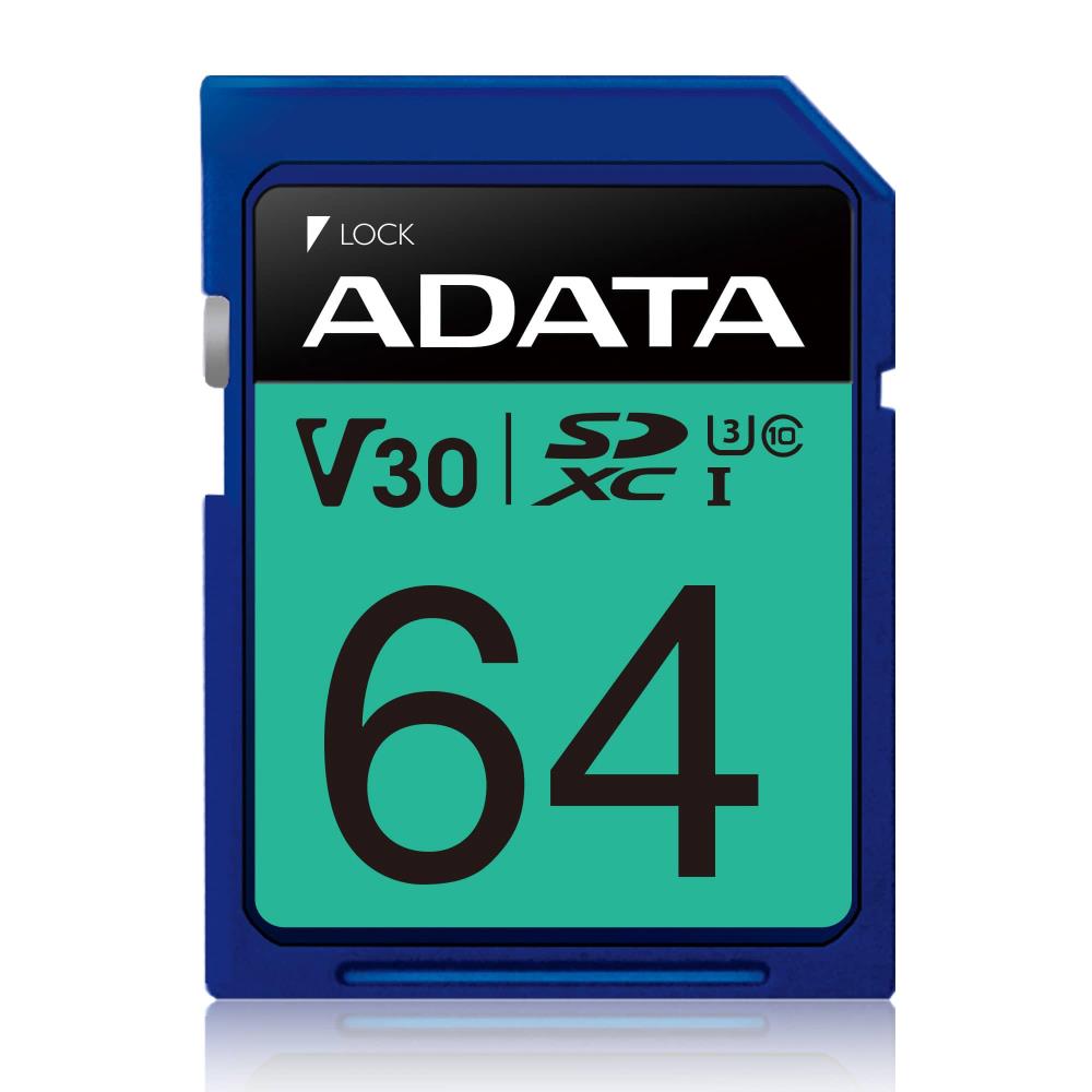 MEMORY SDXC 64GB V30/ASDX64GUI3V30S-R ADATA ASDX64GUI3V30S-R 4713218463913
