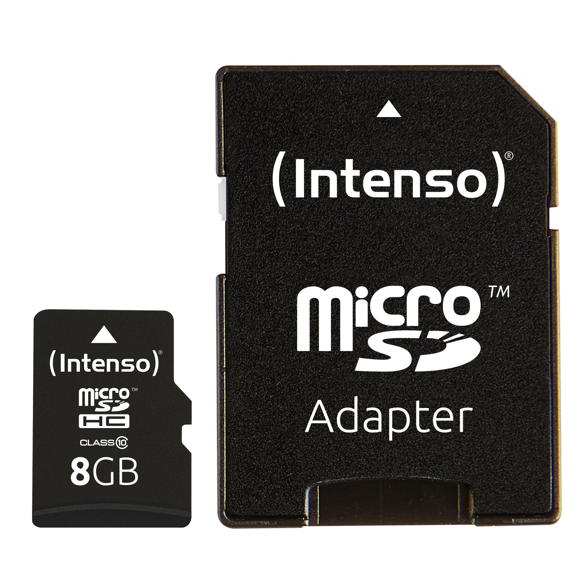 MEMORY MICRO SDHC 8GB C10/W/ADAPTER 3413460 INTENSO 3413460 4034303016112