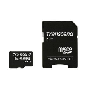 MEMORY MICRO SDHC 4GB W/ADAPT/CLASS10 TS4GUSDHC10 TRANSCEND  TS4GUSDHC10 760557820130