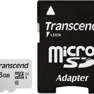 MEMORY MICRO SDHC 16GB W/ADAP/C10 TS16GUSD300S-A TRANSCEND  TS16GUSD300S-A 760557842064