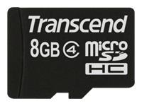 MEMORY MICRO SDHC 8GB/CLASS4 TS8GUSDC4 TRANSCEND  TS8GUSDC4 760557819073