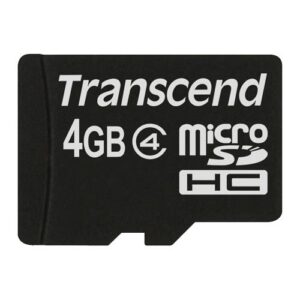 MEMORY MICRO SDHC 4GB/CLASS4 TS4GUSDC4 TRANSCEND  TS4GUSDC4 760557819080