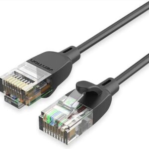 PATCH CABLE CAT.6A UTP/1.5M BLACK SLIM IBIBG VENTION  IBIBG 6922794742956