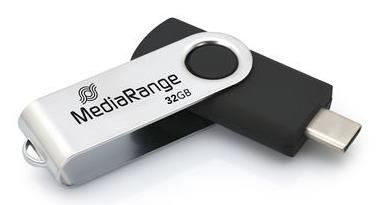 MEMORY DRIVE FLASH USB-C 32GB/MR1952 MEDIARANGE MR1952 4260664879466