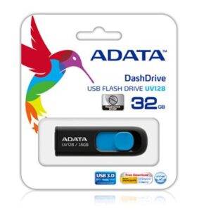 MEMORY DRIVE FLASH USB3 128GB/BLACK AUV128-128G-RBE ADATA AUV128-128G-RBE 4713435799444