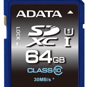 MEMORY SDXC 64GB CLASS10/ASDX64GUICL10-R ADATA  ASDX64GUICL10-R 4713435793961