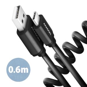CABLE USB-C TO USB2.0 0.6M/TWISTER BLK BUCM-AM10TB AXAGON BUCM-AM10TB 8595247905901