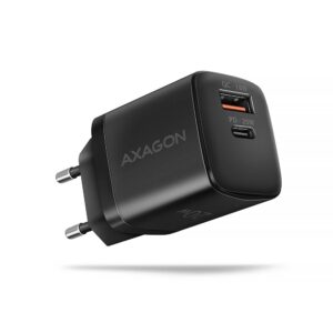 MOBILE CHARGER WALL USB 20W/2PORT BLACK ACU-PQ20 AXAGON  ACU-PQ20 8595247907882