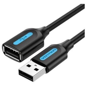 CABLE USB2.0 MALE TO FEMALE/2M BLACK CBIBH VENTION CBIBH 6922794748514