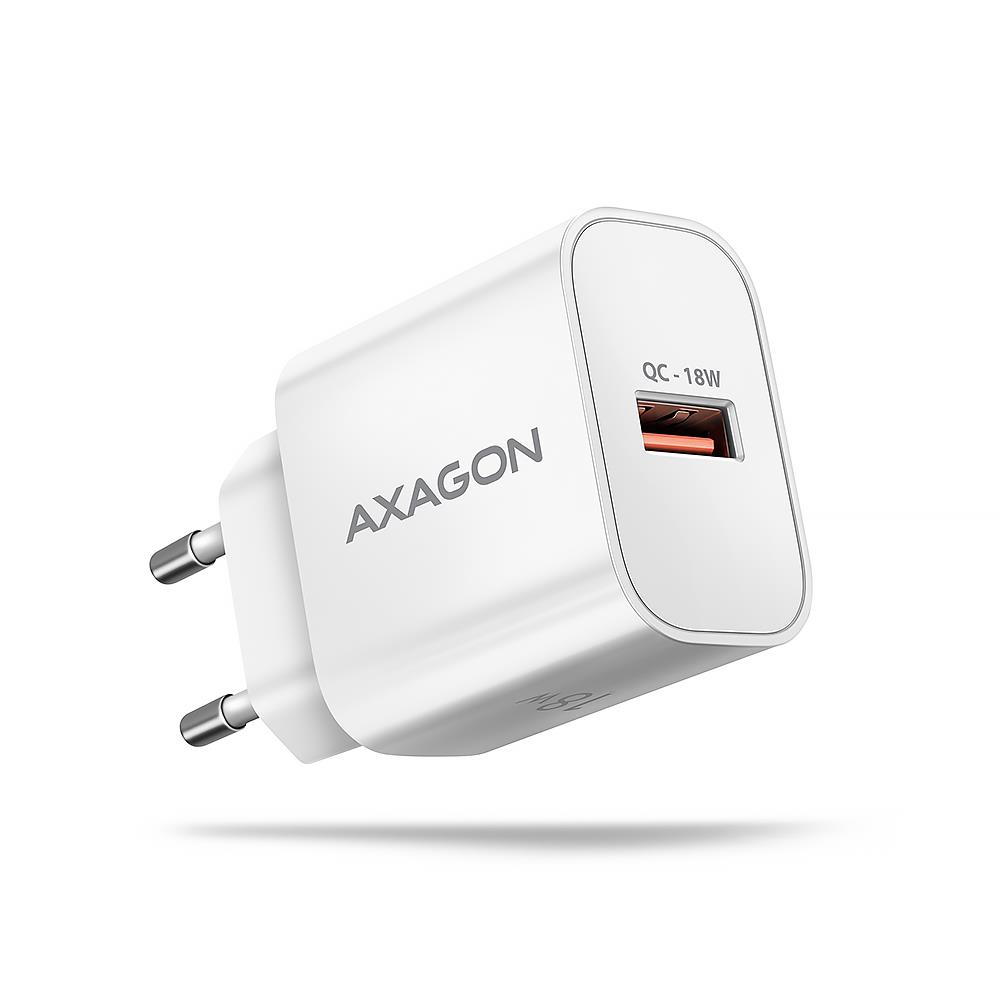 MOBILE CHARGER WALL USB 18W/1PORT WHITE ACU-QC18W AXAGON ACU-QC18W 8595247908346