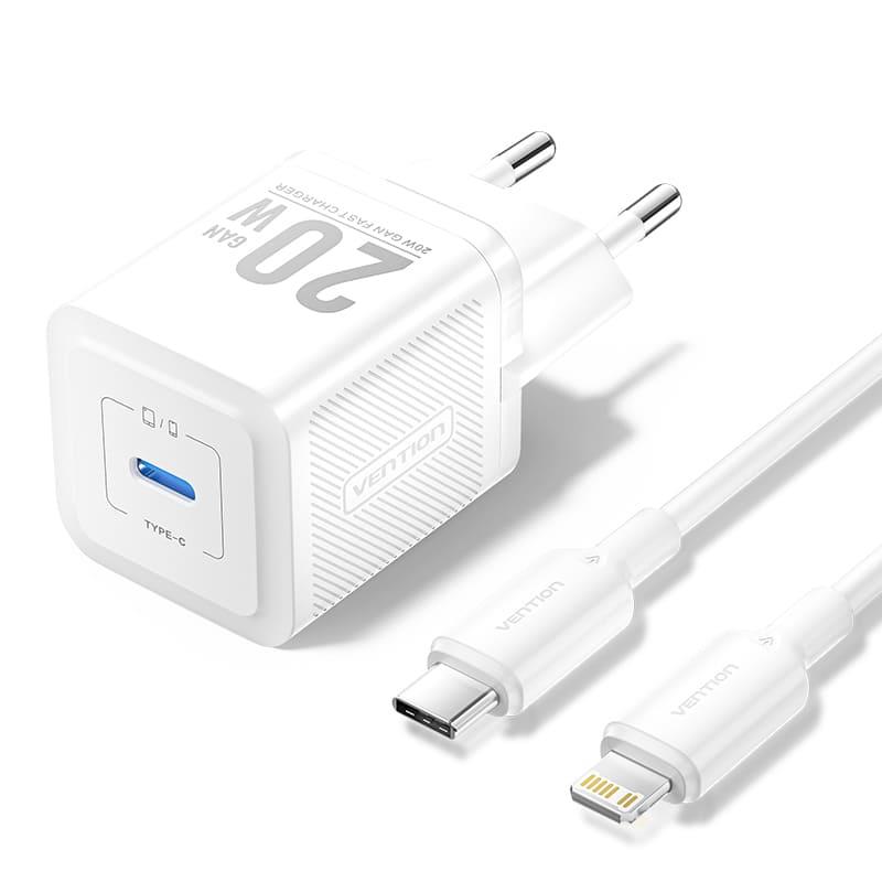 MOBILE CHARGER WALL USB-C/20W TZ-FEPW0-EU-02 VENTION TZ-FEPW0-EU-02 6922794786301