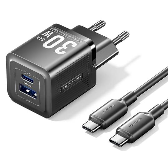 MOBILE CHARGER WALL USB +CABLE/30W 2P TZ-FEQB0-EU-01 VENTION TZ-FEQB0-EU-01 6922794786356
