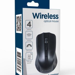 MOUSE USB OPTICAL WRL/BLACK MUSW-4B-04 GEMBIRD  MUSW-4B-04 8716309103930
