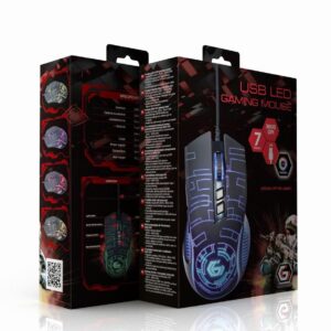 MOUSE USB OPTICAL GAMING/BLACK MUSG-RGB-01 GEMBIRD MUSG-RGB-01 8716309121798