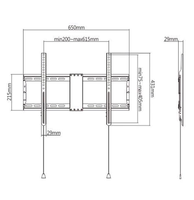 TV SET ACC WALL MOUNT 37-80"/WM-80F-01 GEMBIRD WM-80F-01 8716309126151