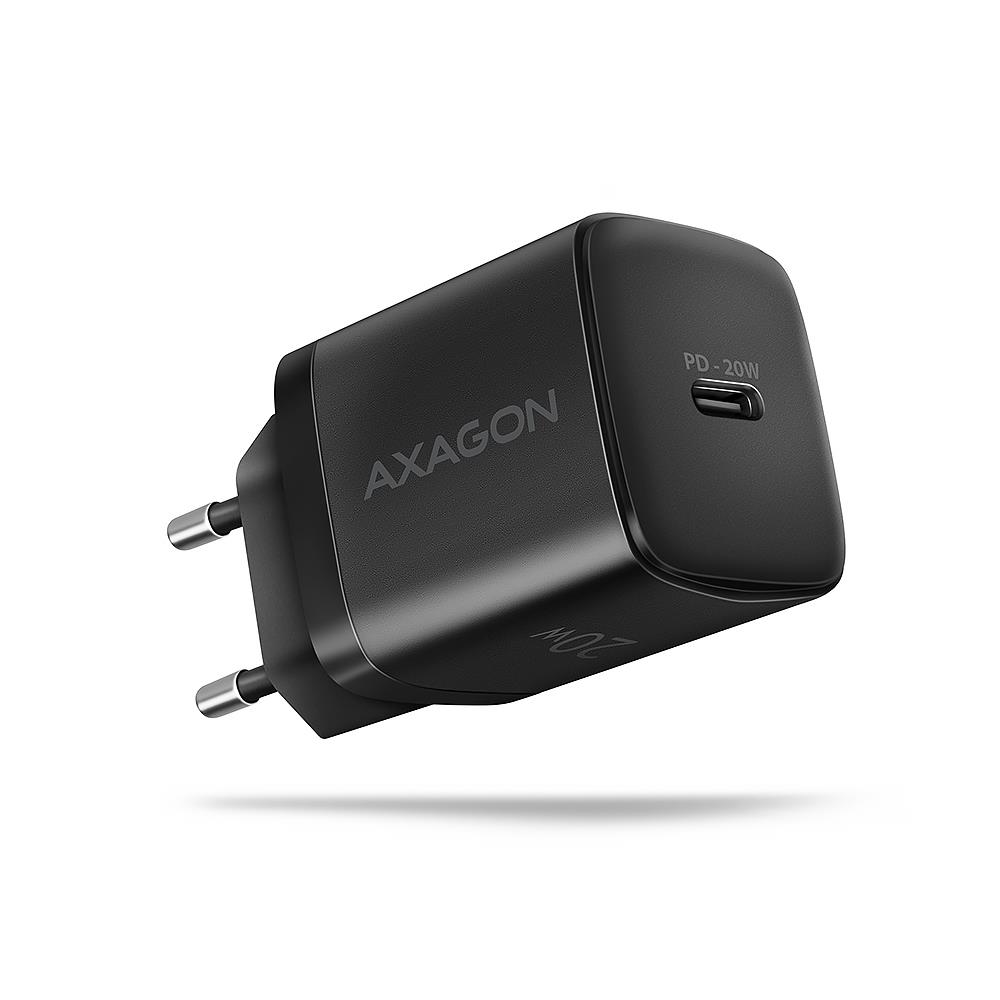 MOBILE CHARGER WALL USB-C 20W/1PORT BLACK ACU-PD20 AXAGON ACU-PD20 8595247908292