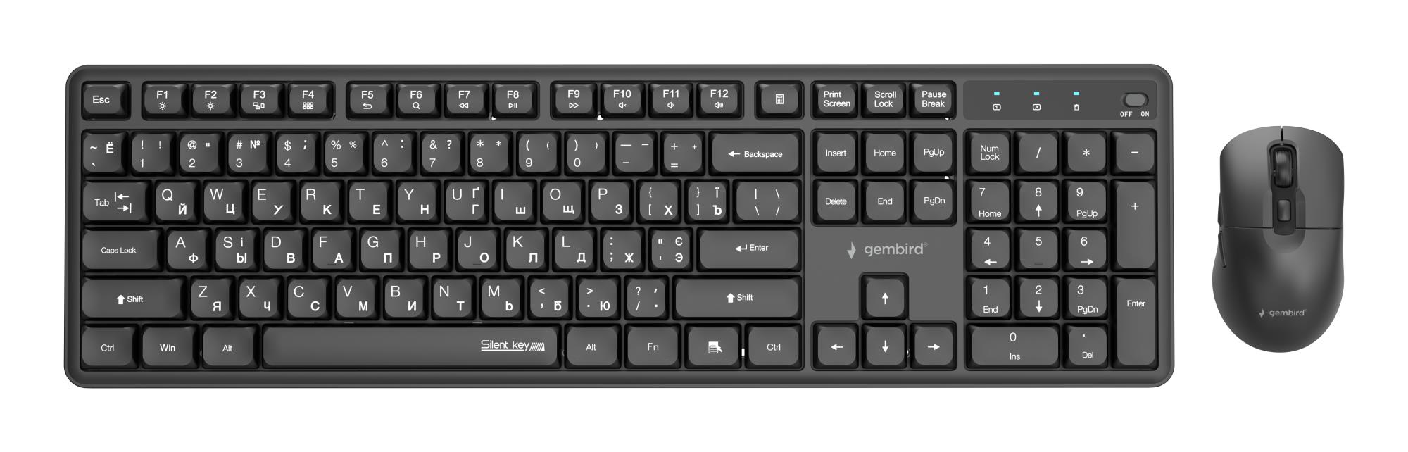 KEYBOARD +MOUSE WRL CYRILLIC/BLACK KBS-WMS-01-CYRL GEMBIRD KBS-WMS-01-CYRL 8716309137058