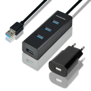 I/O HUB USB3.0 4PORT CHARGING/W/AC 1.2M HUE-S2BP AXAGON HUE-S2BP 8595247903679