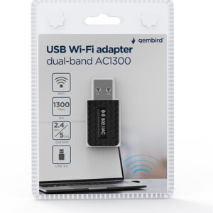 WRL ADAPTER 1300MBPS USB/DUALBAND WNP-UA1300-03 GEMBIRD WNP-UA1300-03 8716309129435