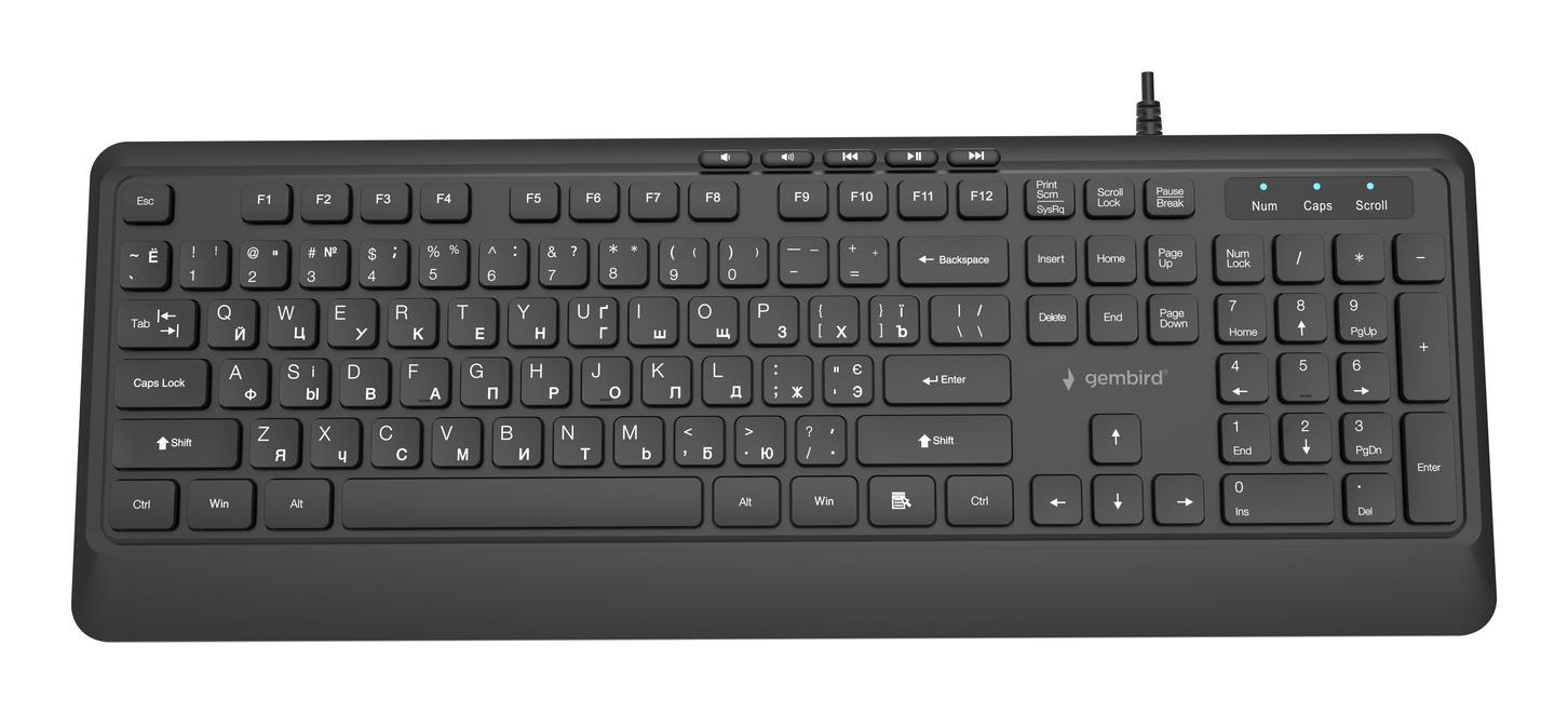 KEYBOARD MULTIMEDIA USB CYRILL/BLACK KB-MCH-05-CYRL GEMBIRD KB-MCH-05-CYRL 8716309137119