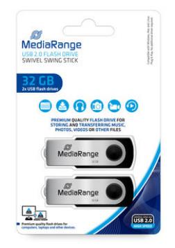MEMORY DRIVE FLASH USB2 32GB/MR911-2 MEDIARANGE MR911-2 4260459619475