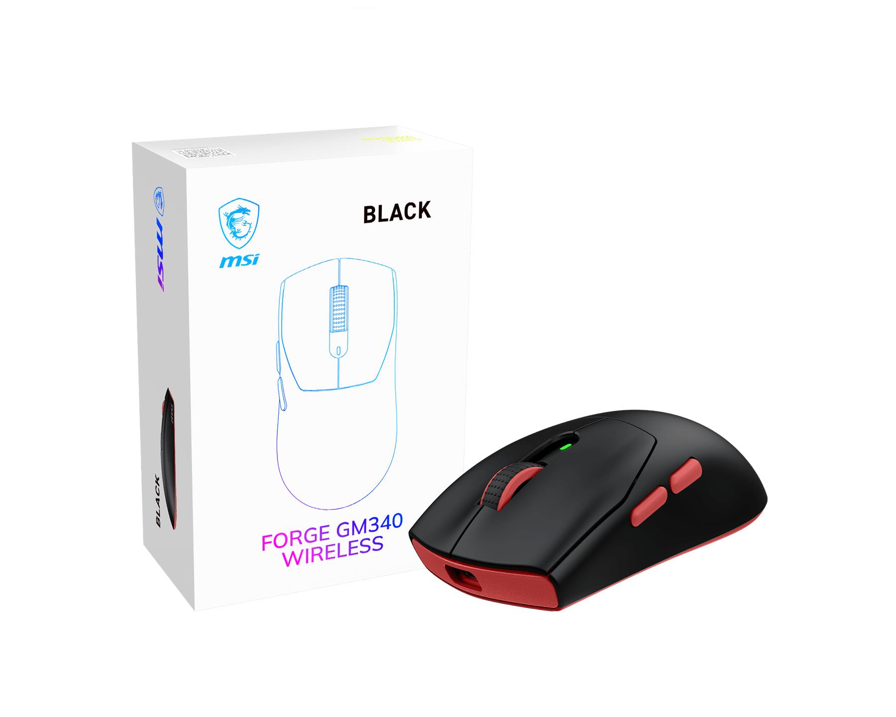MOUSE USB OPTICAL WRL GAMING/FORGE GM340 WIRELESS BLACK MSI FORGE GM340 WIRELESS BLACK 4711377425469