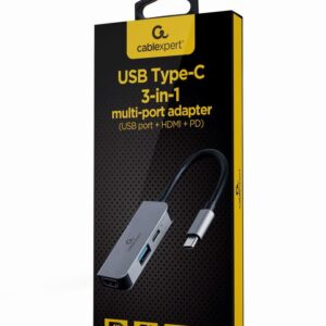 I/O ADAPTER USB-C TO HDMI/USB3/3IN1 A-CM-COMBO3-02 GEMBIRD  A-CM-COMBO3-02 8716309124188