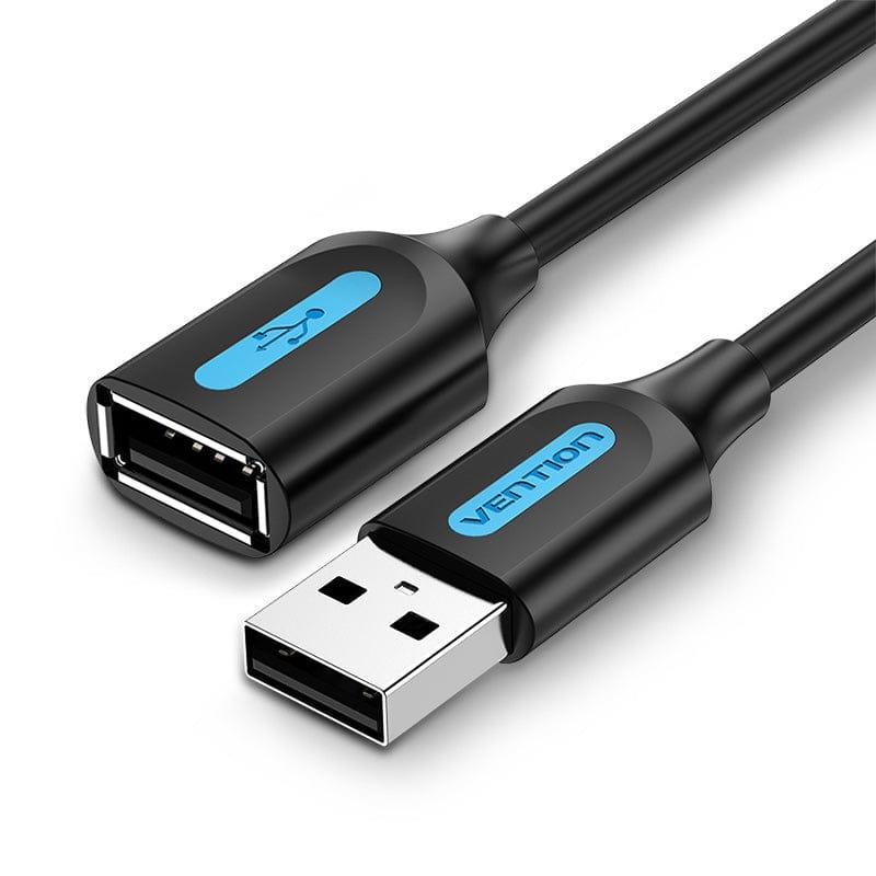 CABLE USB2.0 MALE TO FEMALE/2M BLACK CBIBH VENTION CBIBH 6922794748514