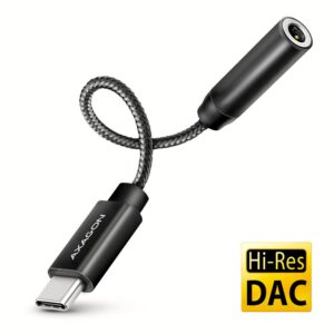 ADAPTER USB-C TO AUDIO 3.5MM/DAC 0.1M ADA-HC AXAGON  ADA-HC 8595247908193