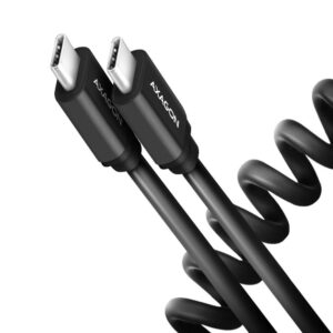 CABLE USB-C TO USB-C 0.6M 60W/TWISTER BLK BUCM-CM10TB AXAGON  BUCM-CM10TB 8595247905895
