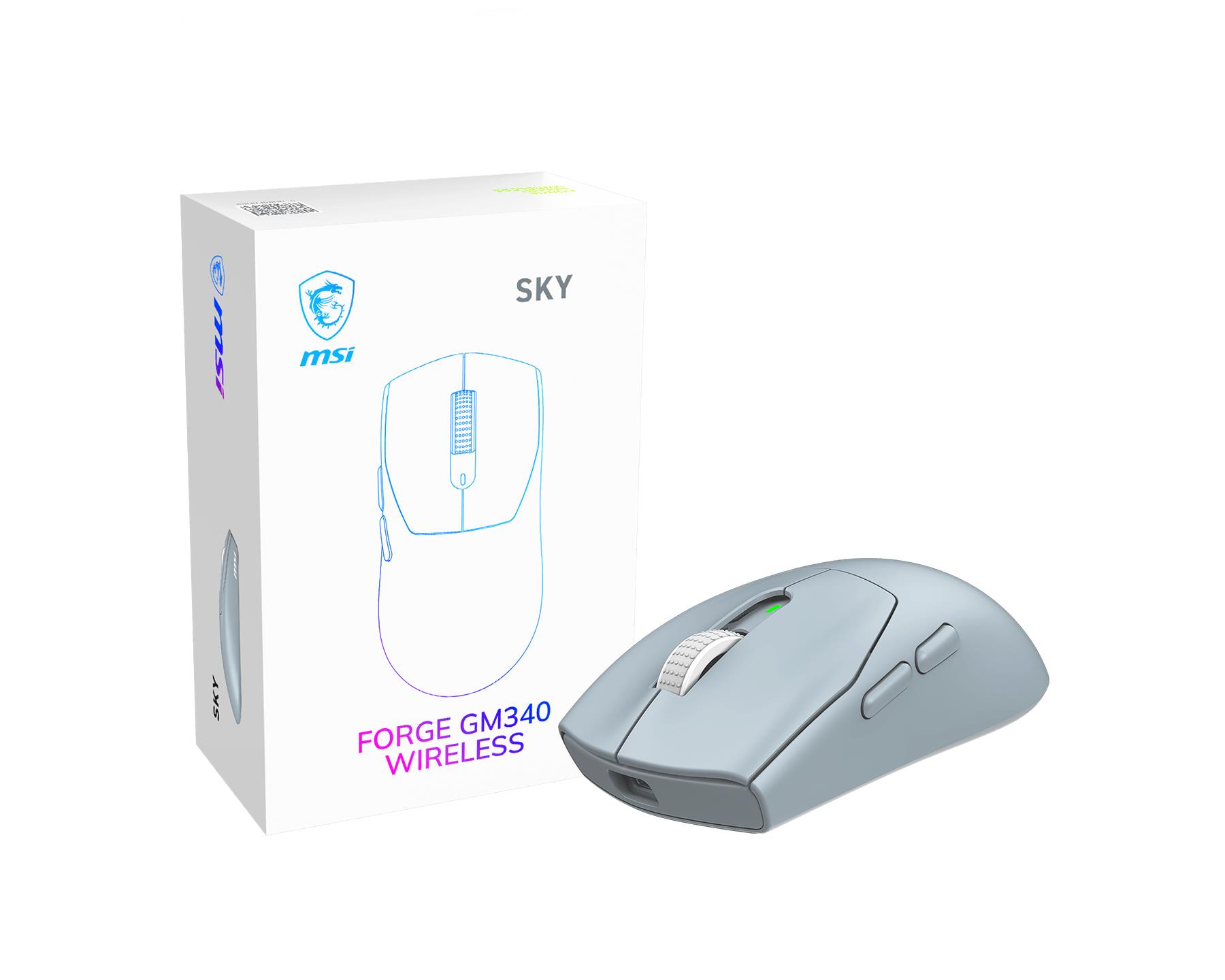 MOUSE USB OPTICAL WRL GAMING/FORGE GM340 WRL SKY MSI FORGE GM340 WIRELESS SKY 4711377425506
