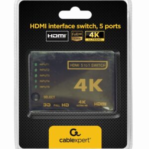 I/O SWITCH HDMI 5P/DSW-HDMI-53 GEMBIRD DSW-HDMI-53 8716309087049