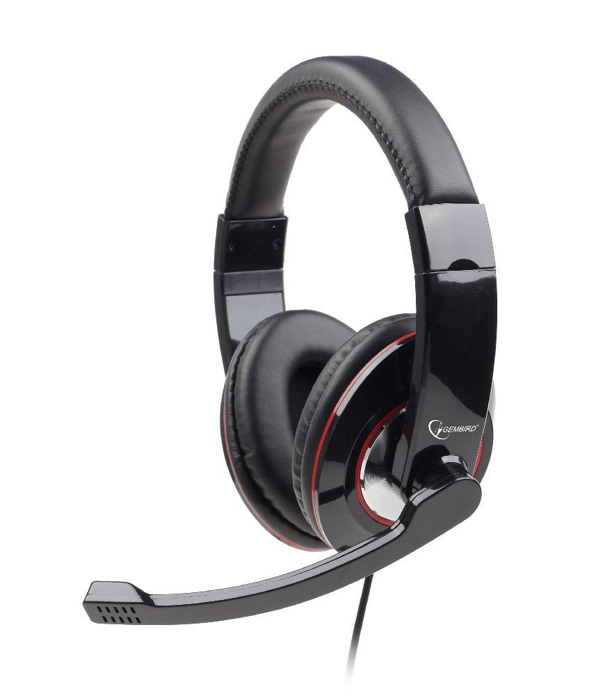 HEADSET STEREO USB BLACK/MHS-U-001 GEMBIRD MHS-U-001 8716309077248