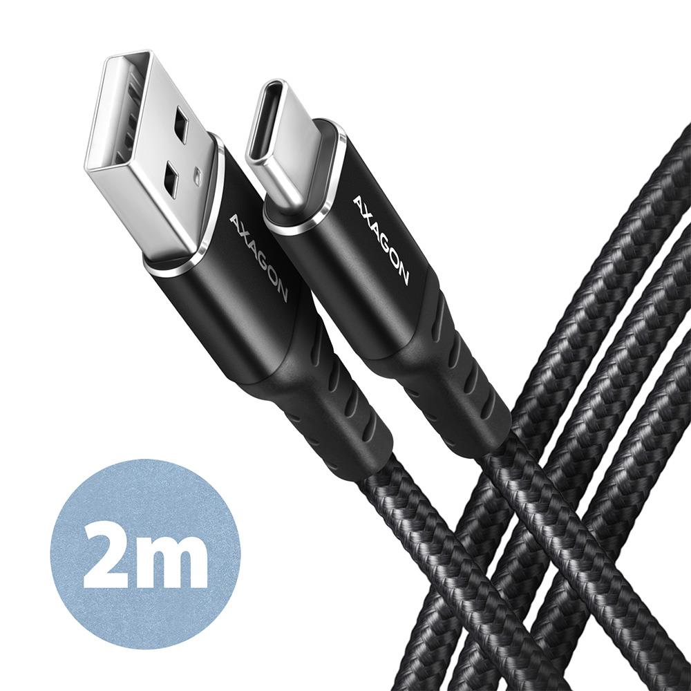 CABLE USB-C TO USB2.0 2M/BLACK BUCM-AM20AB AXAGON BUCM-AM20AB 8595247906861