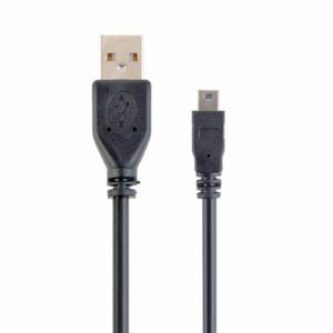CABLE USB2 AM-MINI 30CM BLACK/CCP-USB2-AM5P-1 GEMBIRD  CCP-USB2-AM5P-1 8716309060738