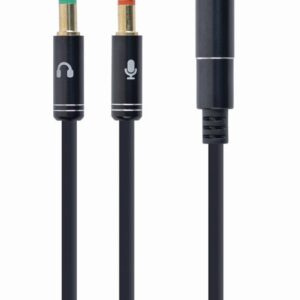 CABLE AUDIO 3.5MM SOCKET TO/2X3.5MM PLUG CCA-418M GEMBIRD  CCA-418M 8716309100526