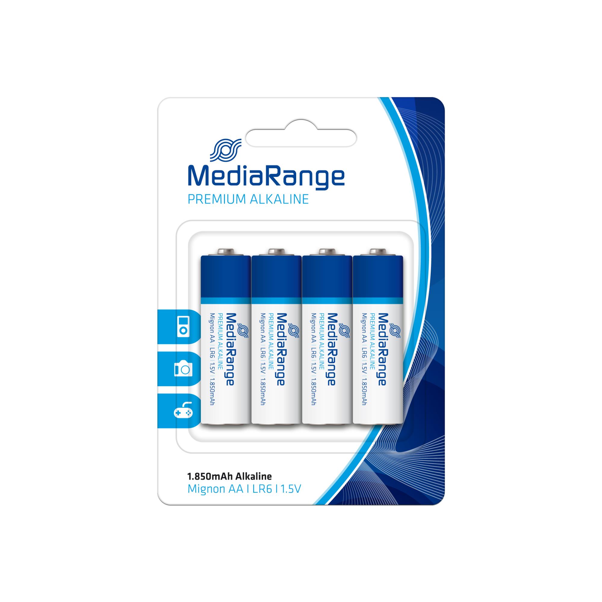 BATTERY ALKALINE AA 1.5V/4PCS MRBAT104 MEDIARANGE MRBAT104 4260283111633