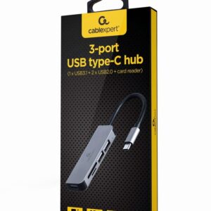 I/O HUB USB-C 3PORT+CR/UHB-CM-CRU3P1U2P2-01 GEMBIRD  UHB-CM-CRU3P1U2P2-01 8716309124232